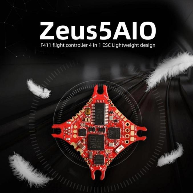 HGLRC Zeus5 AIO 1-2S F411 Flight Controller 5A BL_S 4in1 ESC with WiFi