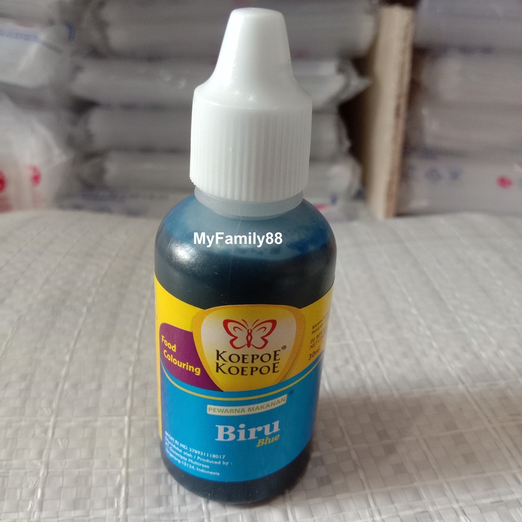 Koepoe Koepoe Pewarna Makanan Biru 30 ml Pewarna Makanan BIRU (MF8)