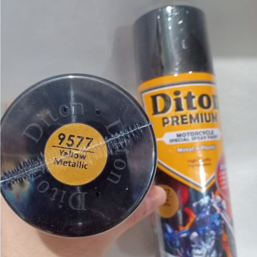 DITON Premium Pilok Pilox Cat Semprot - 9577 Yellow Metallic / Kuning Metalik / Kuning Emas (400cc)