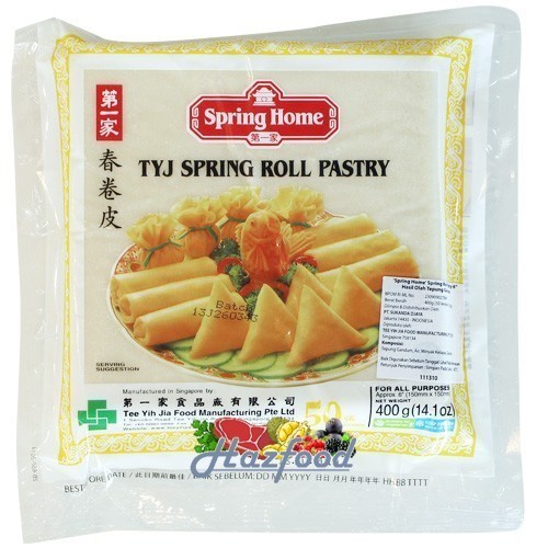 

Spring Home TYJ Spring Roll Pastry 6 inch - 50 Sheets 400 Gram