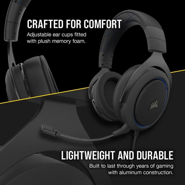 Corsair HS50 PRO Stereo Gaming Headset (Carbon/Green/Blue)