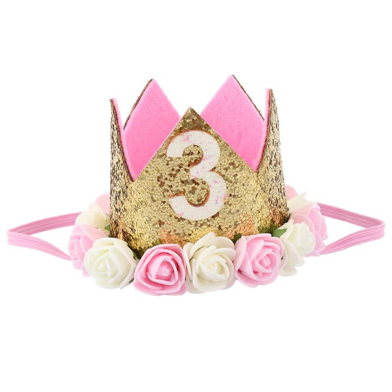 Small Gold Crown Party Hats for Kids Crown Birthday Decorations Set of 6