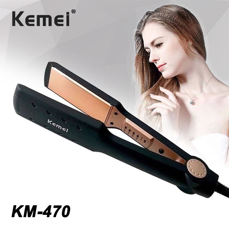 HOPE STORE - [ BISA COD ] Kemei KM 470 Catokkan Rambut Meluruskan &amp; Mengeriting Otomatis Kontrol Suhu Temperatur