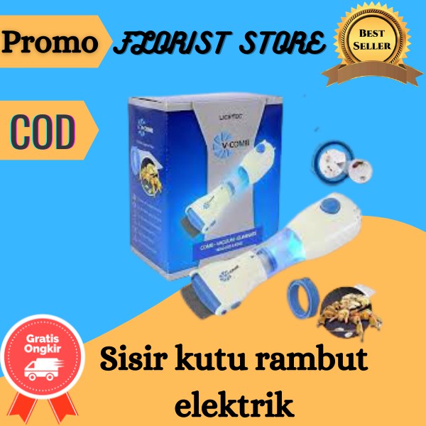 Sisir Kutu Rambut Elektrik V-Comb Sisir Rambut Bebas Kutu Elektrik