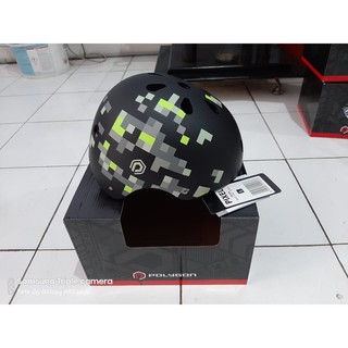  HELM  SEPEDA  MODEL BATOK  MERK POLYGON  PIXEL ADJUSTABLE 