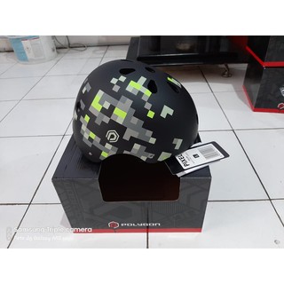  HELM  SEPEDA  MODEL BATOK MERK POLYGON  PIXEL  ADJUSTABLE 