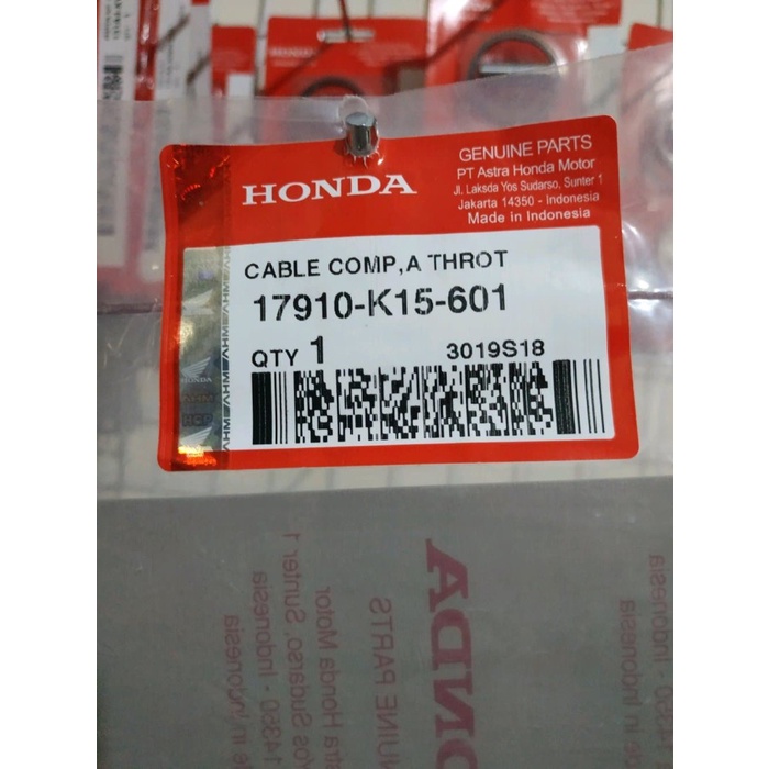 Kabel Gas A Honda CB150R 2018 17910K15601