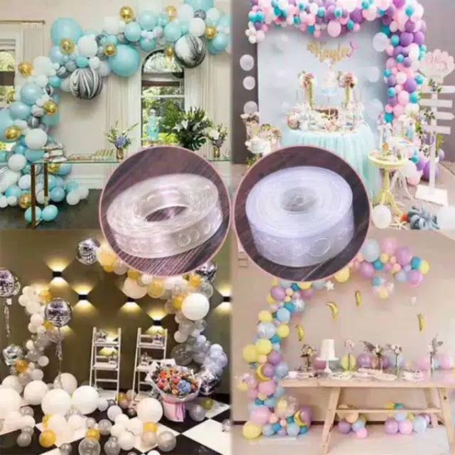 Chain Stripe / Ballon Hole Stripe PVC Transparan