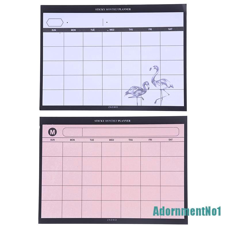 (AdornmentNo1) Buku Catatan / Agenda / Jadwal Bulanan Ukuran mini Gaya simple Kreatif