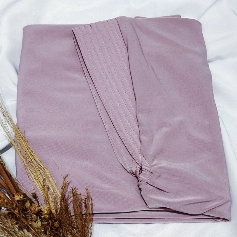 Jilbab Instan Jersey korea hijab jersey karet dagu By Miftah Collection Part 1-Lavender
