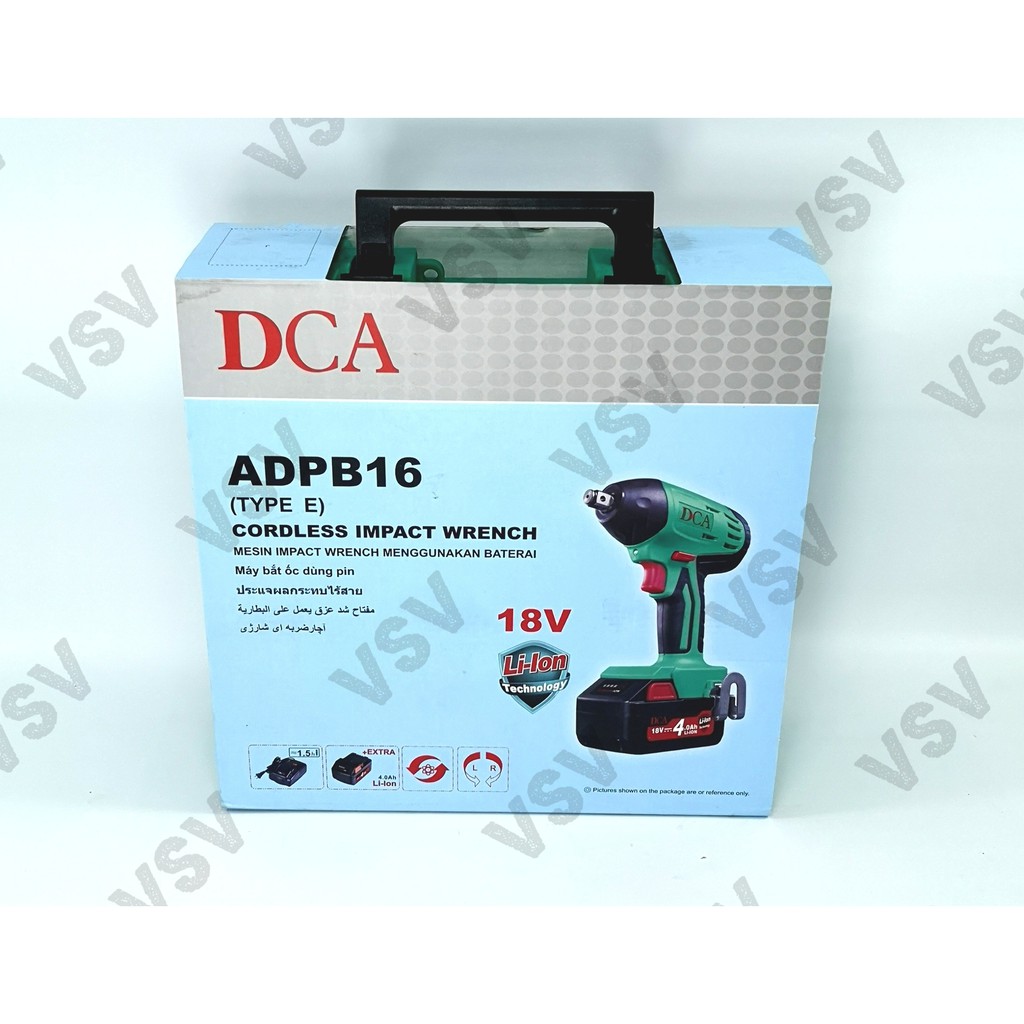 DCA Cordless Impact Wrench ADPB16 Impact Wrench Battery DCA