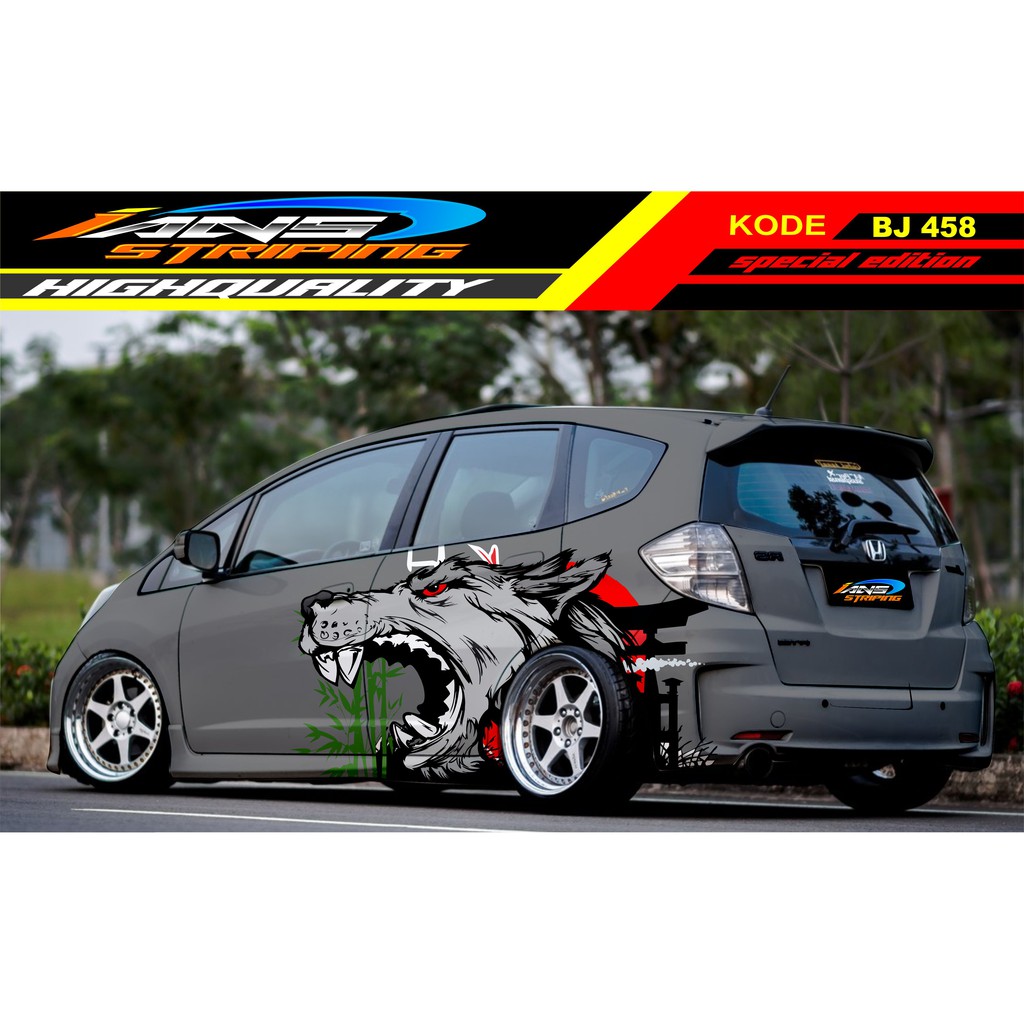 VARIASI STICKER MOBIL JAZZ, BRIO, SIGRA, YARIS, SWIFT / DECAL MOBIL / STICKER MOBIL JAZZ / STIKER