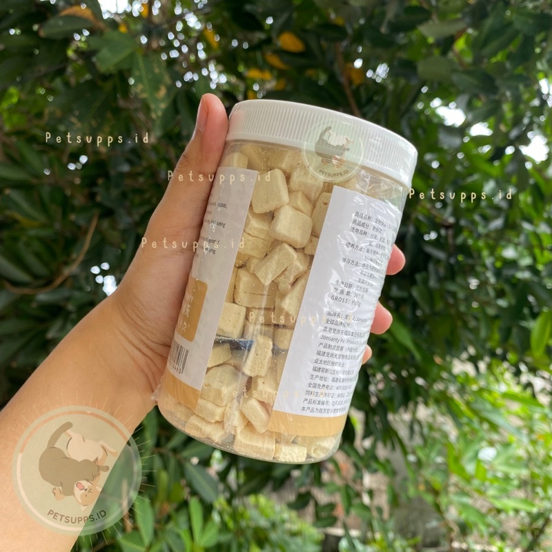 Freeze dried tofu in bottle 80gr for hamster sugar glider landak mini kelinci marmut| jonsanty | FRESH PACK sealed | cemilan makanan snack treats