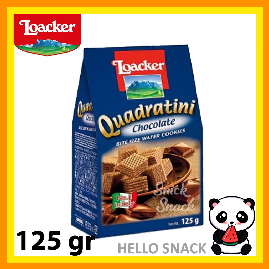 

Loacker Quadratini Chocolate 125gr wafer coklat enak