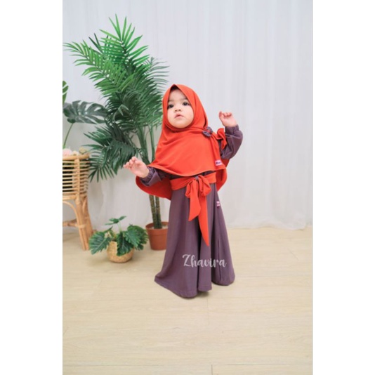 Jumpsuit by Zhavira Warna Graphite Bata - Jumpsuit Bayi Balita Anak Perempuan