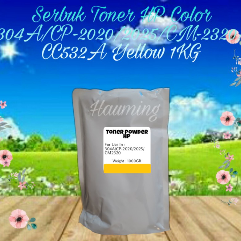 Serbuk Toner HP 304A CP2020 CP2025 CP2025dn CP2025n CP2025x CM2320 CC532A Yellow 1kg