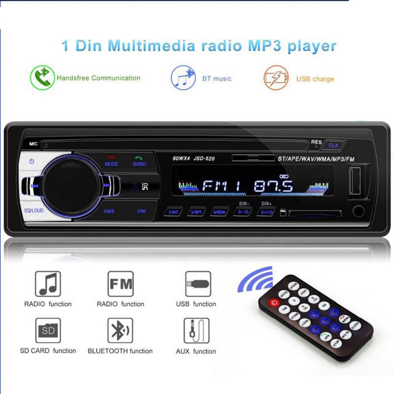 Taffware Tape Audio Mobil Multifungsi Bluetooth MP3 FM Radio