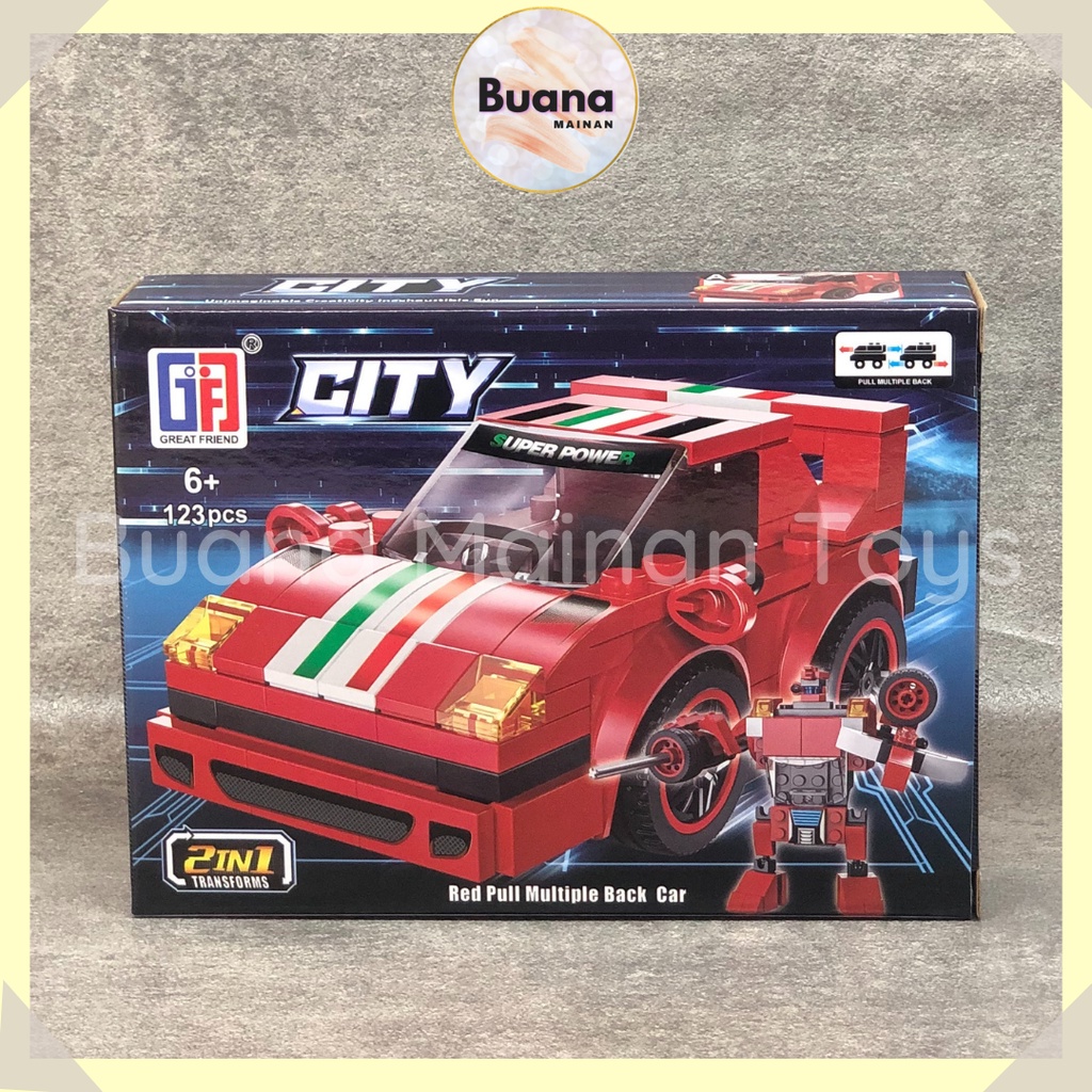 BRICK GREAT FRIEND RACE CAR SERIES MAINAN EDUKASI ANAK BRICKS MOBIL BALAP CREATOR BLOCK MECHA RACING CARS