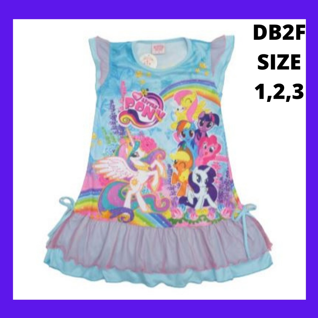 Dress anak LITTLE PONY UNICORN daster anak baju anak perempuan DB2F
