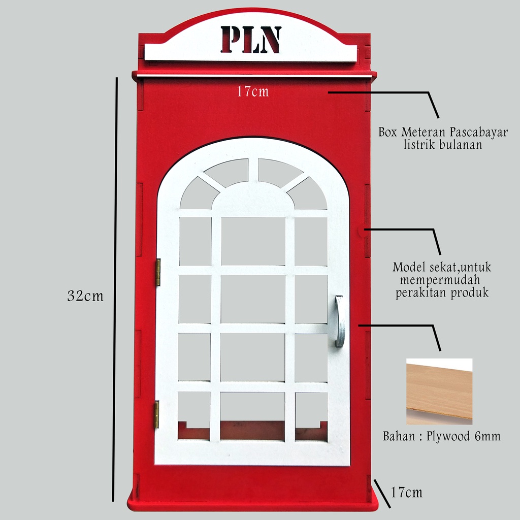 HIASAN BOX PLN LISTRIK / BOX METERAN LISTRIK / BOX MERETAN PASCABAYAR / KOTAK LISTRIK / KOTAK METERA