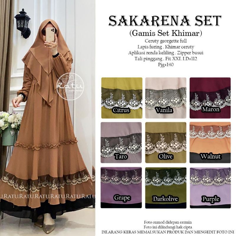 SAKARENA syari gamis busana muslimah busana pesta