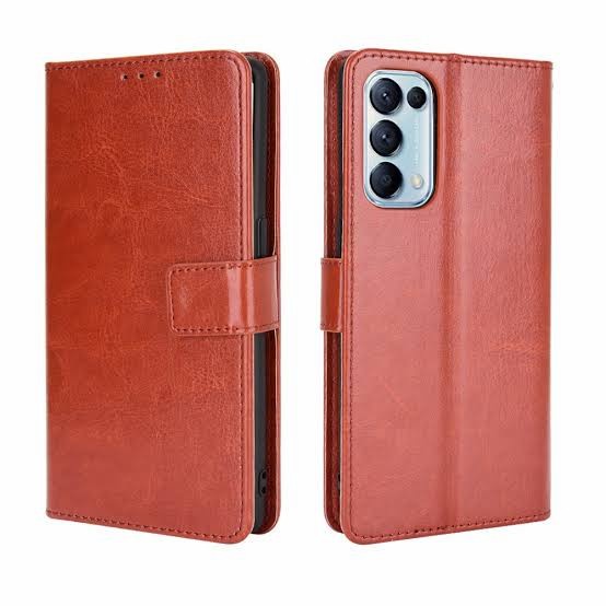 RENO 6 4G RENO 5 RENO 5 5G CASE FLIP LEATHER CASING SOFTCASE WALLET KULIT FLIP STANDING CASE SILIKON