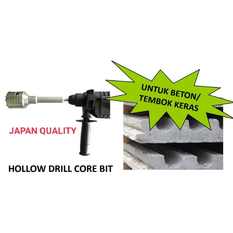 HOLLOW DRILL SDS / MATA BOR BETON SDS 55MM JAPAN QUALITY.