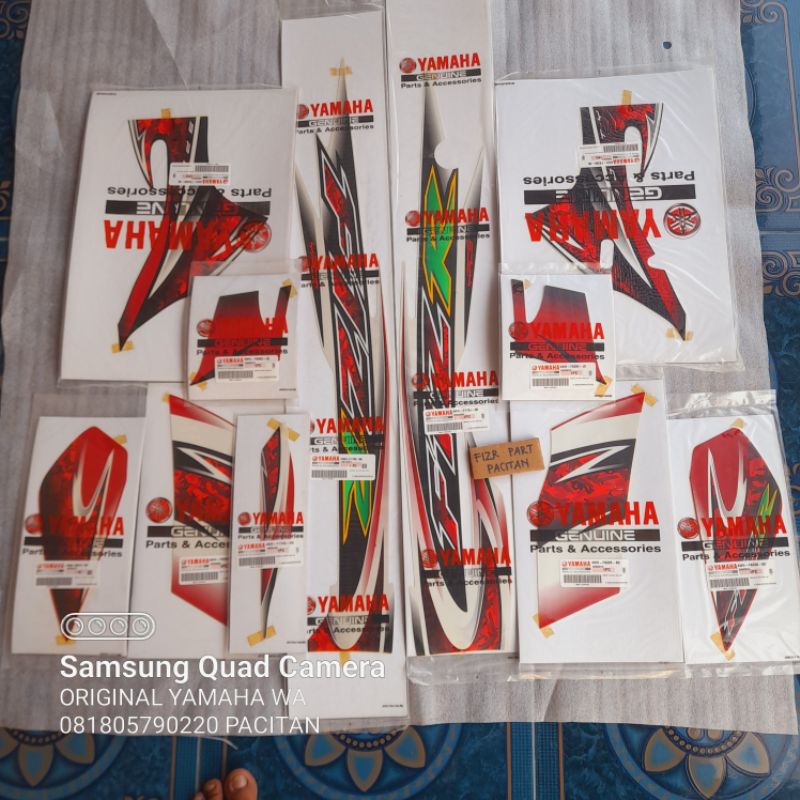 striping stiker grafik f1zr fizr 2005 merah putih original