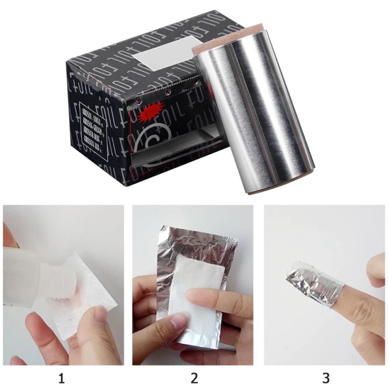 ALUMINIUM FOIL CHOCTAEK UNTUK REMOVER NAIL ART