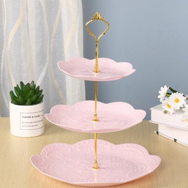 STANDING CAKE PLATE | RAK KUE PIRING 3 SUSUN