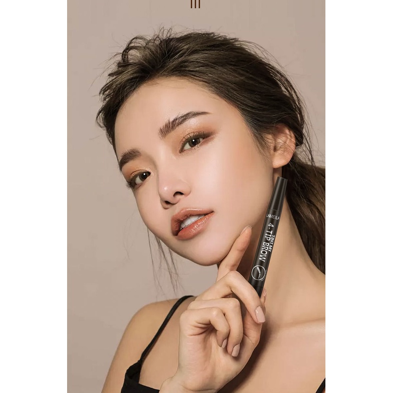 LAMEILA EYEBROW WATERPROOF NATURAL EYEBROW PEN FOUR-TIP BROW EYE BROW TINT FORK TIP LONG LASTING KODE 784