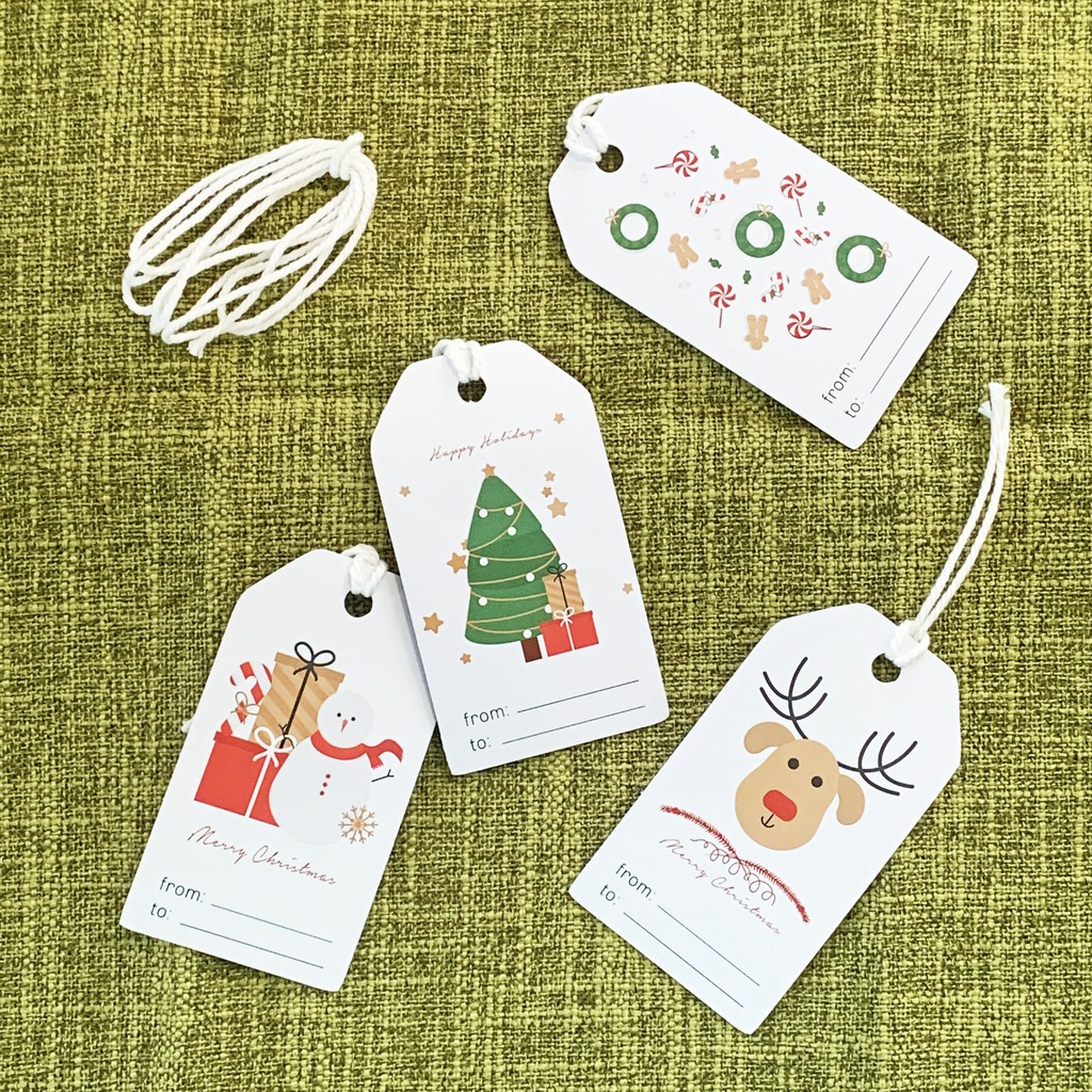 

Hang Tag From To Christmas Gift Label Kartu Mini Ucapan Natal