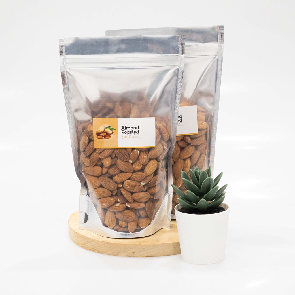 Roasted Almond Kupas 250Gr | Kacang Almond Kupas Panggang Premium