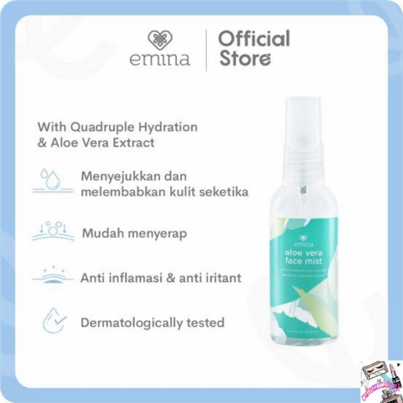 ☃Cutezz_Ching1☃Emina Aloe Vera Face Mist 60ml