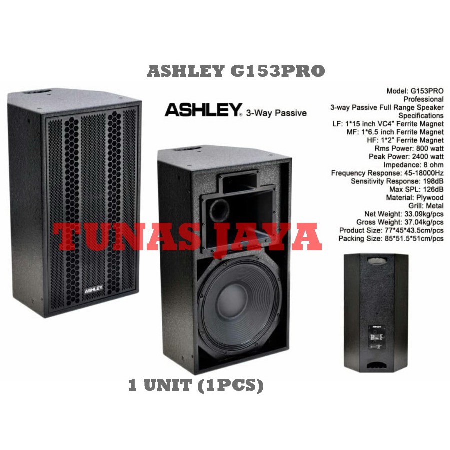 SPEAKER PASSIVE ASHLEY G153PRO SPEAKER PASIF 15 INCH ASHLEY G153 PRO