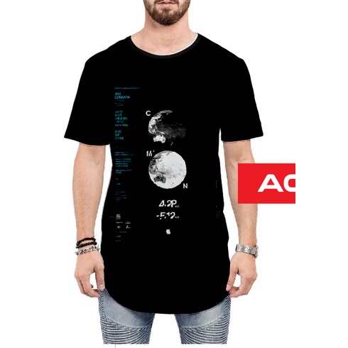 kaos longline pria motif