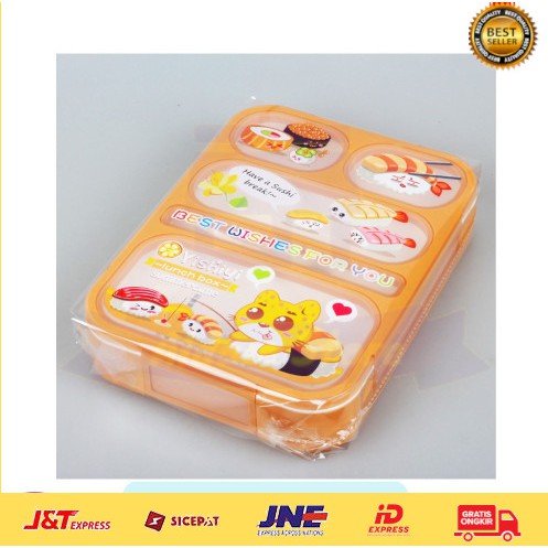 Aldam - Lunch Box Set Anak Plastik Tahan Panas Anti Tumpah