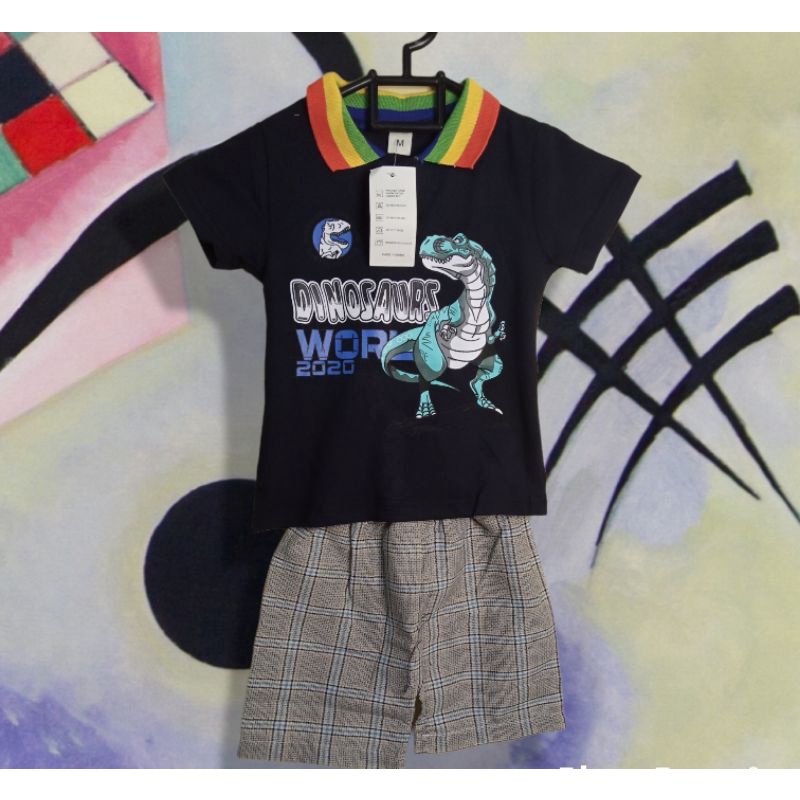 Baju Kaos Setelan Anak Laki Laki Import Untuk Umur 1/2 Tahun