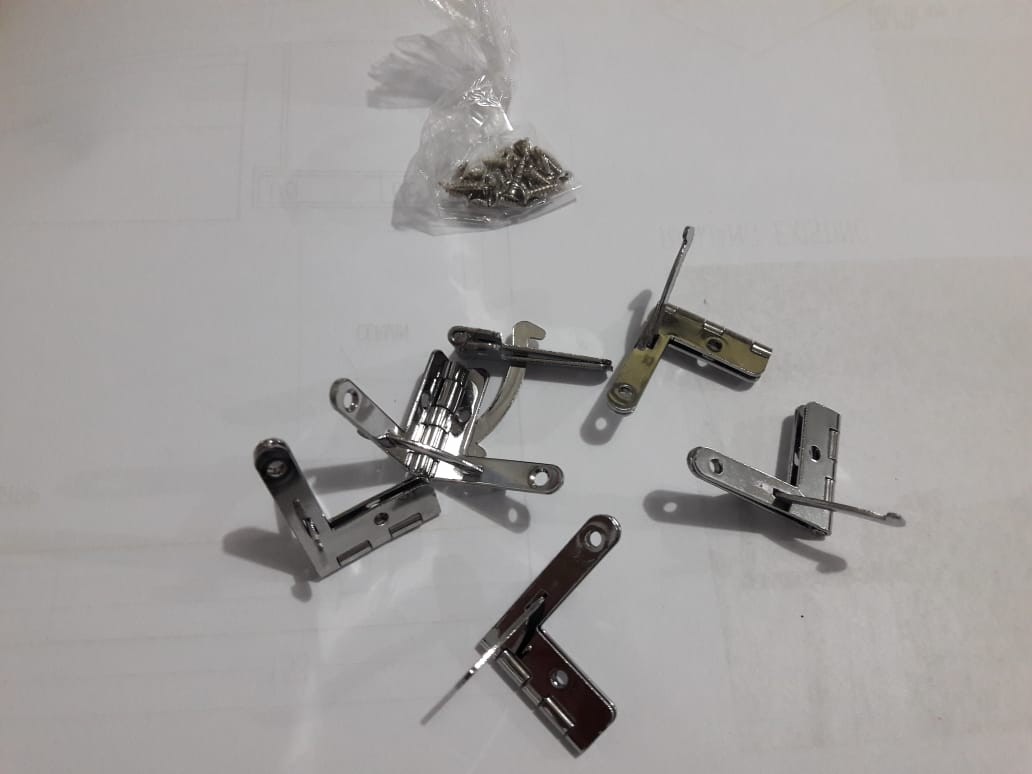 [3 Warna] Engsel Siku L Mini / Engsel Kotak Perhiasan - Sovenir - Giftbox / Engsel L Mini Siku