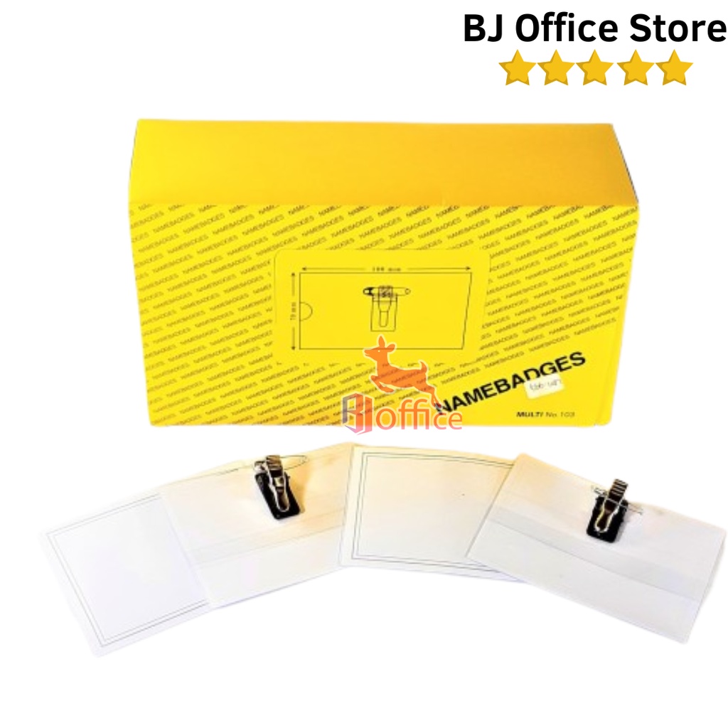 

NAME TAG ID CARD / TEMPAT NAMA CARD HOLDER PENGENAL / PLASTIK JEPIT 10 CM X 7 CM MULTI 103