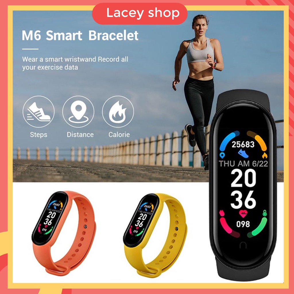 Arloji Cerdas M6 M5 SmartWatch Jantung  Monitor Rematik Tekanan Tahan Air Bluetooth 4.0