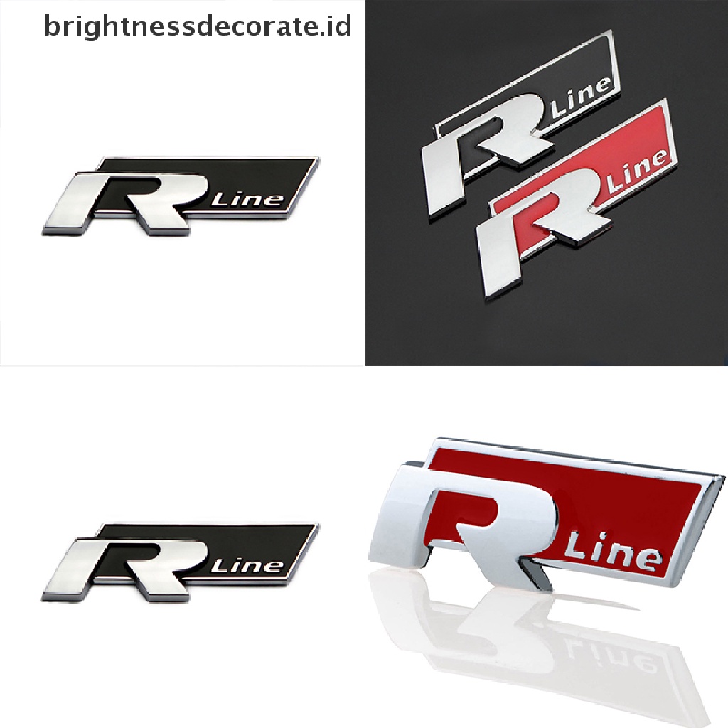 Stiker Emblem / Badge Metal Rline Untuk Bagasi Mobil Vw Cc Gti