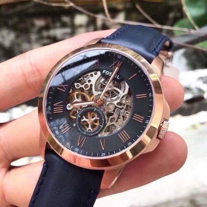 Original 100% Fossil Men Automatic Navy ME3054