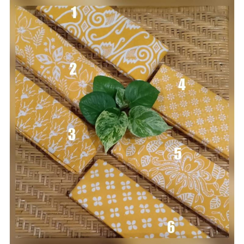Kain Batik Cap Garutan Warna Kuning Bahan Batik Cap Kuning Kain Batik Cap Halus Batik Halus Warna Ku