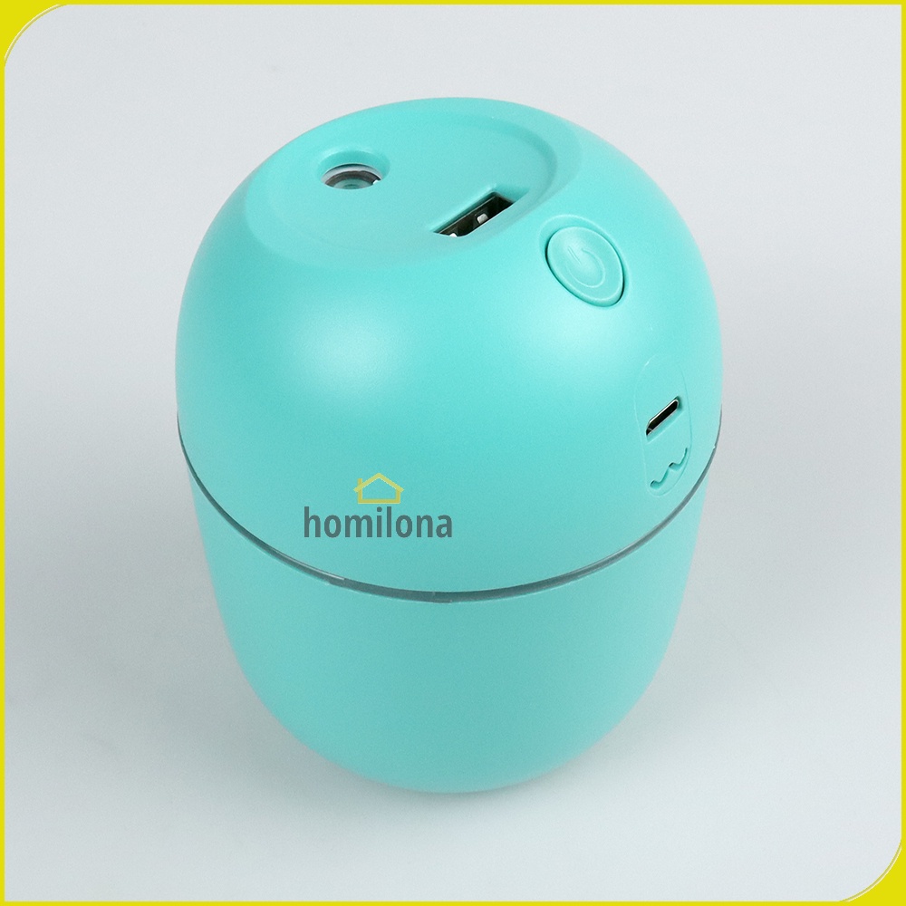 Mini Humidifier Diffuser Aromaterapi 220ml LED Light - Taffware HUMI JS01 Blue / Alat Pengharum Ruangan Pelembab Udara Minyak Essential Oil Aromatherapy