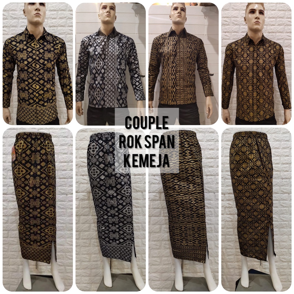 KEBAYA COUPLE ROK SPAN-KEMEJA PANJANG MOTIF TERBARU