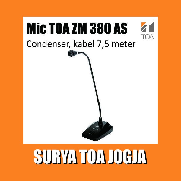 Microphone TOA ZM 380 AS, Harga Mic Meja TOA, TOA Jogja