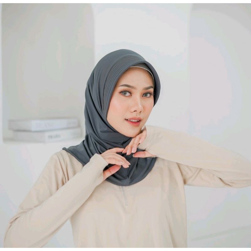 JILBAB SPORT °° HIJAB SPORT STANDAR°° jilbab sport kain jersey murah