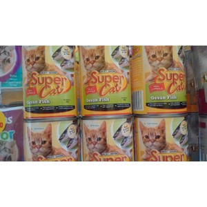 Cat food super cat kalengan all varian 400grm