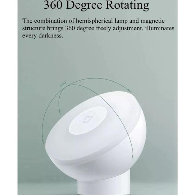 XIAOMI MIJIA NIGHT LIGHT 2 ROTATING 360 BODY SENSOR LAMP LAMPU MALAM